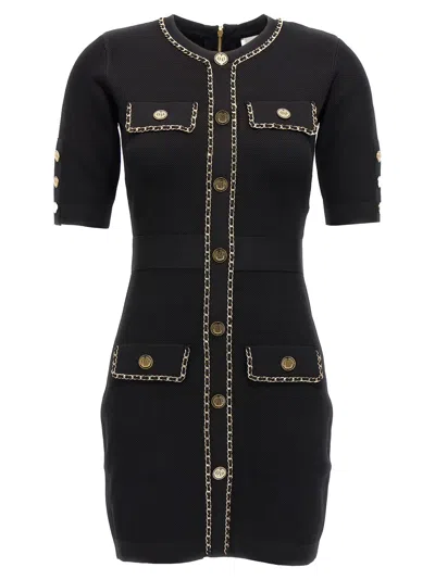 ELISABETTA FRANCHI CHAIN DETAIL DRESS