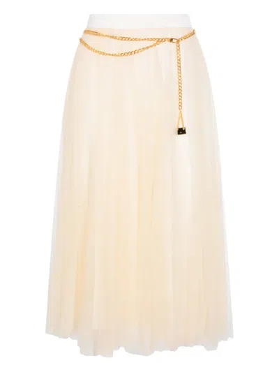 ELISABETTA FRANCHI CHAIN-DETAIL SKIRT