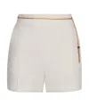 Elisabetta Franchi Chain Detailed Slim Fit Shorts In White