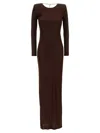 Elisabetta Franchi Draped Chain Detail Dress With Back Slit