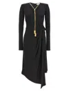 Elisabetta Franchi Necklace-detail Midi Dress In Black