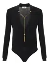 Elisabetta Franchi Chain-embellished Bodysuit In Black