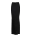Elisabetta Franchi Slit Waist Maxi Skirt With Metal Detail In Black