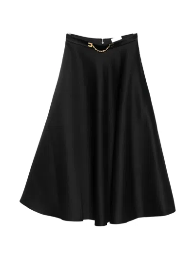 Elisabetta Franchi Chain-embellished Midi Skirt In Black