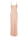 Elisabetta Franchi Chain-embellished Satin Maxi Dress In Pink