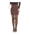 Elisabetta Franchi Chain-embellished Skirt In Brown