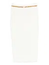 Elisabetta Franchi Chain-embellished Skirt In White