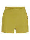 Elisabetta Franchi Stylish Shorts With Chain Detail And Pockets In Green