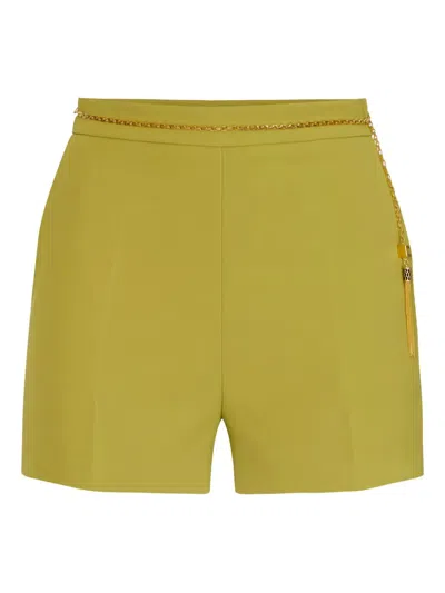 ELISABETTA FRANCHI CHAIN-EMBELLISHED TASSEL-DETAIL SHORTS