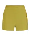 Elisabetta Franchi Stylish Shorts With Chain Detail And Pockets In Green