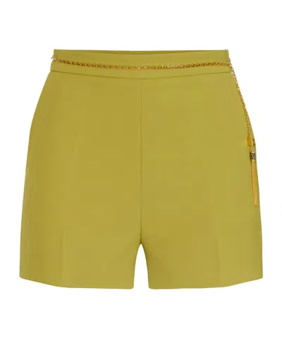 ELISABETTA FRANCHI CHAIN-EMBELLISHED TASSEL-DETAIL SHORTS
