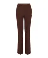 Elisabetta Franchi Chain-embellished Trousers In Brown