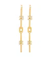 Elisabetta Franchi Chain-link Crystal-embellished Earrings In Gold