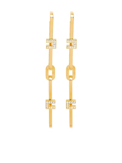 Elisabetta Franchi Chain-link Crystal-embellished Earrings