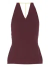 Elisabetta Franchi Chain-neckline Sleeveless Top In Red