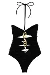Shop Elisabetta Franchi Chain One-piece Swimsuit