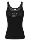 Elisabetta Franchi Chain-ribbed Top In Black