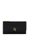 Elisabetta Franchi Chain-strap Leather Wallet In Black