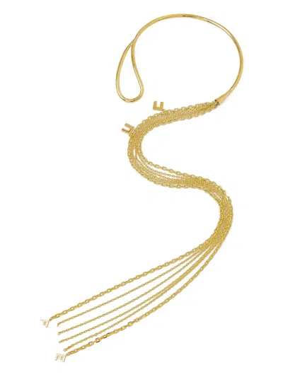 Elisabetta Franchi Chain-tassel Necklace In Gold