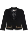 Elisabetta Franchi Chain-trim Cropped Jacket In Black