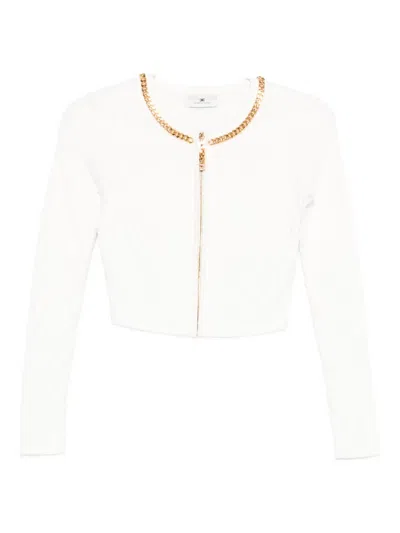 Elisabetta Franchi Valentino Garavani Printed Hemp Pant In Gray