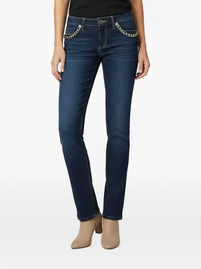Pre-owned Elisabetta Franchi Chain-detail Jeans In Blue
