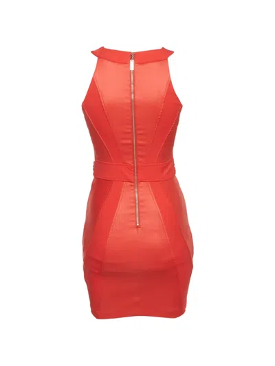 Pre-owned Elisabetta Franchi Chain-detail Mini Dress In Red