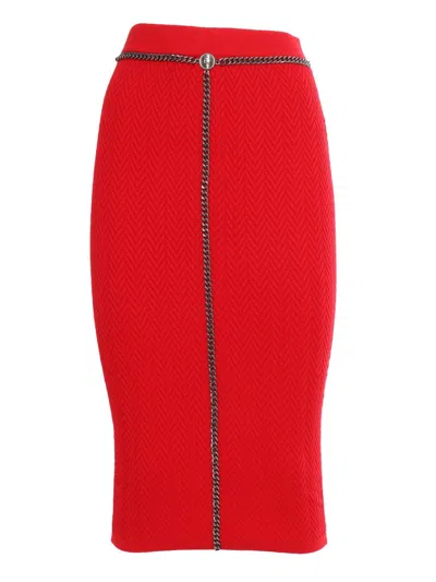 ELISABETTA FRANCHI CHAINED MIDI SKIRT