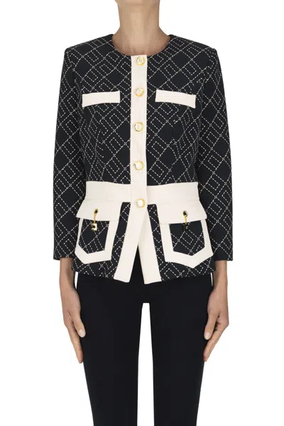 Elisabetta Franchi Chanel Style Blazer In Black