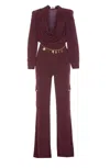 ELISABETTA FRANCHI ELISABETTA FRANCHI CHARM BELT JERSEY JUMPSUIT