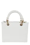 ELISABETTA FRANCHI CHARM DETAILED JACQUARD SMALL TOTE BAG