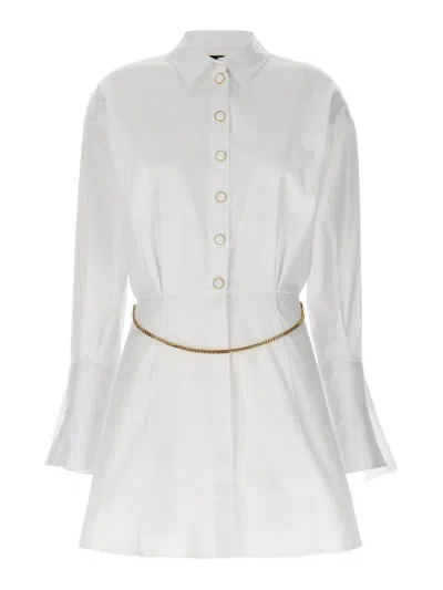 Elisabetta Franchi Chemisier Dress In White