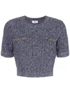 Elisabetta Franchi Chest-pocket Top In 黑色
