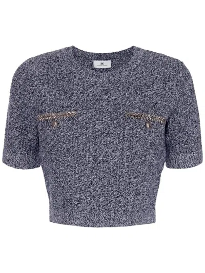 Elisabetta Franchi Chest-pocket Top In Grau