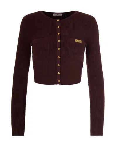 Elisabetta Franchi Chic Cacao Sweater For Women In Brown