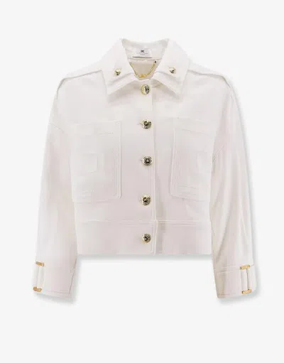 Elisabetta Franchi Chic Fashion Jacket In Neutral