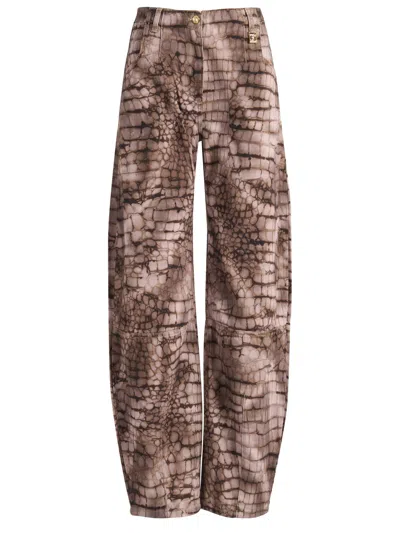 Elisabetta Franchi Chic High-waisted Mini Jeans Trousers In Brown