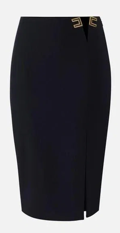 Elisabetta Franchi Chic High-waisted Mini Skirt In Black