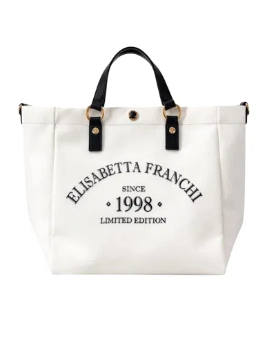 Elisabetta Franchi Chic Mini Bag For The Modern Woman In White