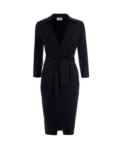 Elisabetta Franchi Chic Mini Dress For Modern Women In Black