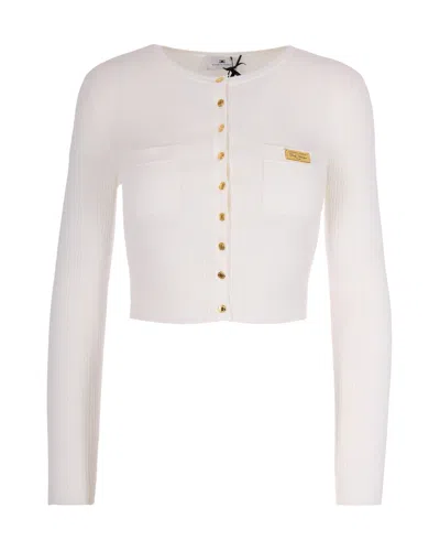 Elisabetta Franchi Chic Mini Sweater For Women - Spring/summer 2026 In White