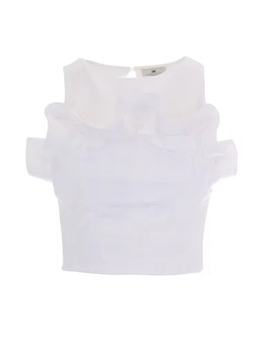 Elisabetta Franchi Chic Mini Top For Women - Spring/summer 2026 In White