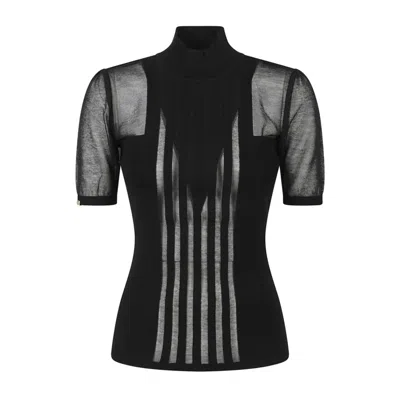 Elisabetta Franchi Chic Statement T-shirt For Spring/summer 2025 In Black