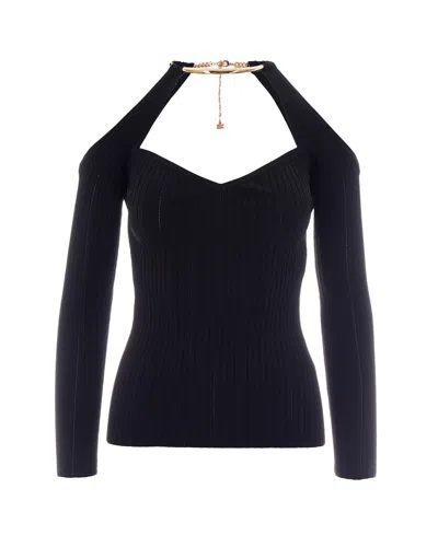 Elisabetta Franchi Chic Sweater For Women - Perfect For Fall In Nero