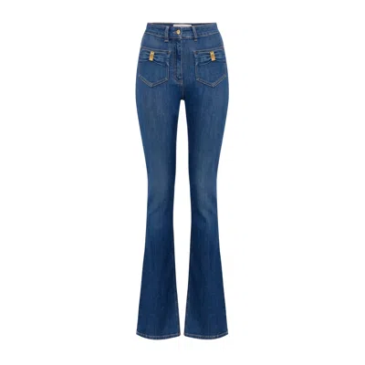 Elisabetta Franchi Chic Trousers For Spring/summer 2025 In Black Denim