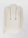 ELISABETTA FRANCHI CHIC VISCOSE BLOUSE JEWEL BUTTON