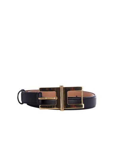 Elisabetta Franchi Chic Wide Belt For Women In Black