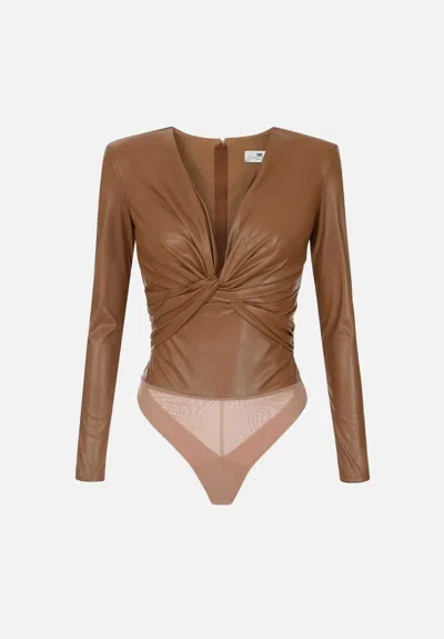 Elisabetta Franchi Chic Women's Bodysuit - Fall/winter 2026 In Brown