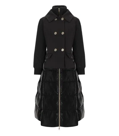 Elisabetta Franchi Circle Black Padded Coat