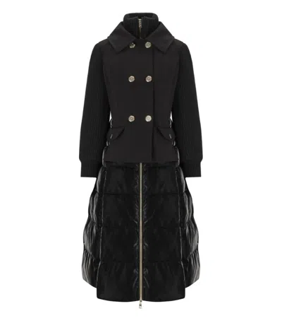 ELISABETTA FRANCHI ELISABETTA FRANCHI CIRCLE BLACK PADDED COAT